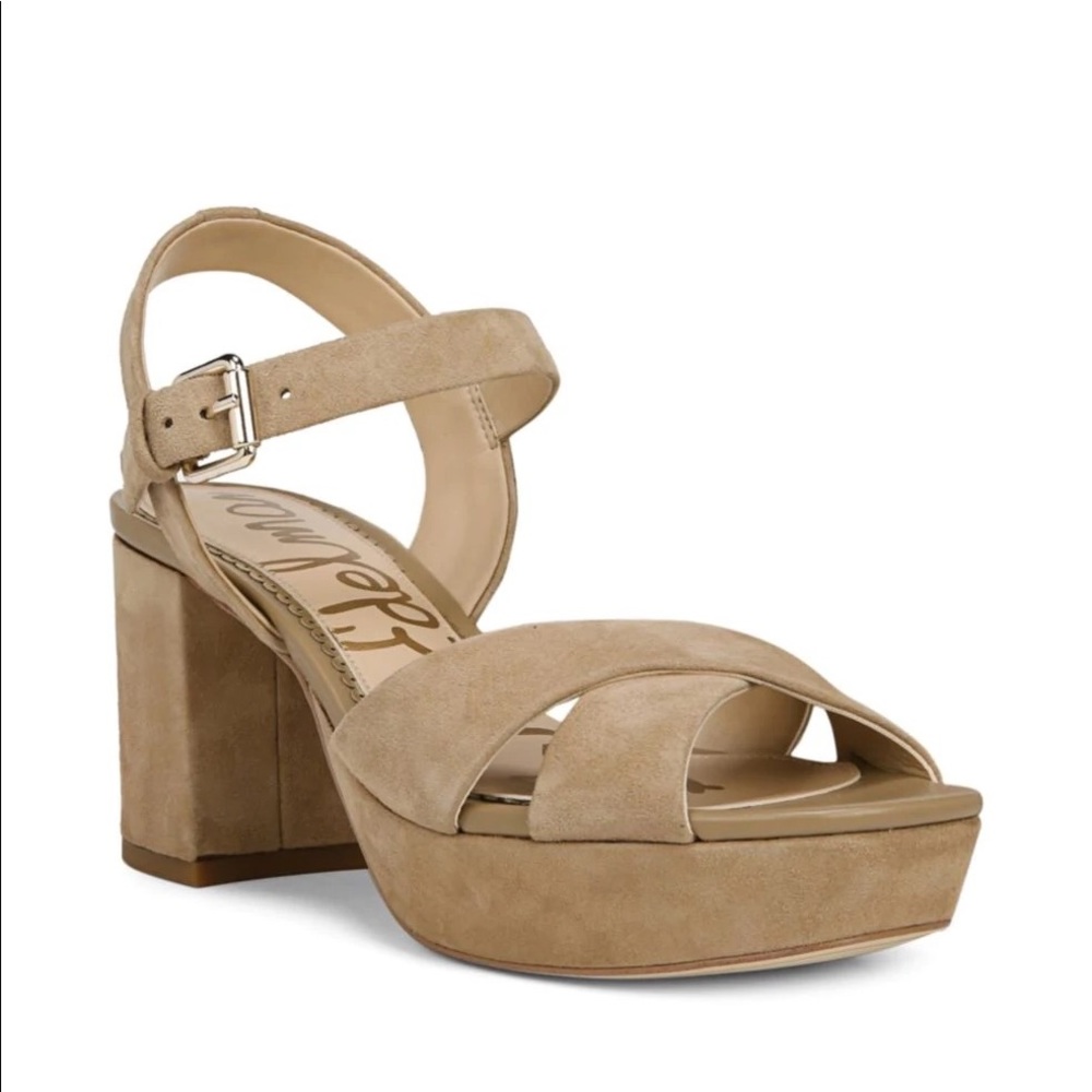 Sam Edelman Jolene Platform Heels Oatmeal size 7
